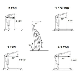 2 Ton Hydraulic Engine Crane Hoist Stand