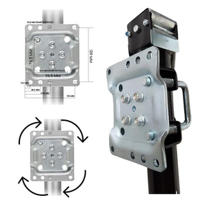 Trailer Parts - Caravan Jack Stand/Jockey Wheel Draw Bar Fitment, 5000LBS