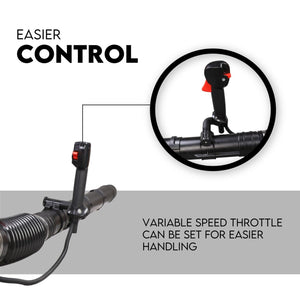 Petrol Backpack Leaf Blower - 2-Stroke, 42.7cc, 540km/H, Commercial Grade