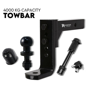 Adjustable Tow Bar Hitch | Black | Towball