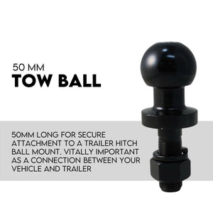 Adjustable Tow Bar Hitch | Black | Towball