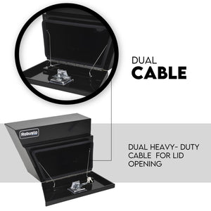 Under Tray Tool Box | Black Aluminium | 600mm | Pair Set