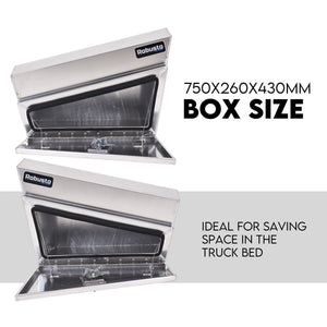Under Tray Tool Box Underbody Pair Set | 750mm | Aluminium