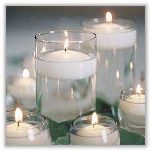Ivory Wax Floating Candles | 10 Pack | 8cm | Wedding Party Home Event Decor