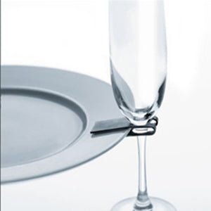 10 Pack White Wine Glass Plate Clip Holder - 75mm - Stand Up Buffet Party
