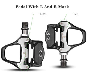Self-Lock Clip-In Bike Pedals | LOOK KEO Cleat | MTB Road 700C Hybrid BMX - Rockbros Black