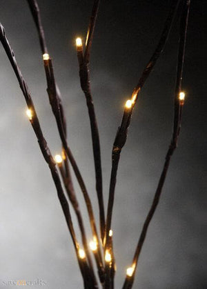 LED Light Bunch Stem | Warm White BATTERY Fairy Lights | 50cm High | 20 Bulbs/Petals