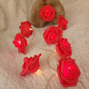 Red Rose Battery String Fairy Light - Party Wedding Night Light - Decoration