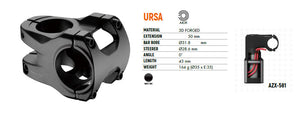 Satori URSA AICR 31.8mm Universal Cable Stem | MTB Mountain Bike