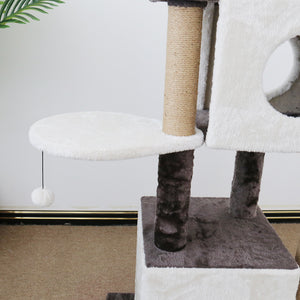 CATIO Deluxe Multi-Function Three-Level Dual Cat Scratching Tree - 141cm | Ultimate Cat Paradise