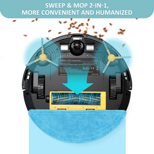 Tesvor S6 Turbo Robot Vacuum Cleaner and Mop with Laser Navigation 4000Pa