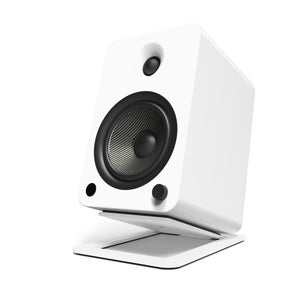 Angled Desktop Speaker Stands for Large Speakers - Pair, White (Kanto S6W)