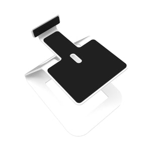 Elevated Desktop Speaker Stands for Large Speakers - Pair, White