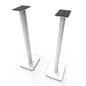 32" Tall Bookshelf Speaker Floor Stands - Pair | White