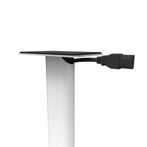 32" Tall Bookshelf Speaker Floor Stands - Pair | White