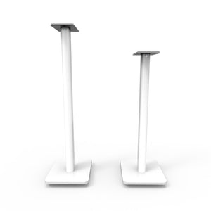 32" Tall Bookshelf Speaker Floor Stands - Pair | White