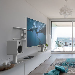 Universal Desktop Speaker Stand - 6" Tall | Pair - White | Kanto SP6HDW