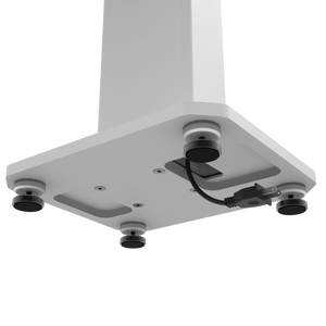 SX22W 22" Tall Fillable Speaker Stands with Isolation Feet - Pair | White