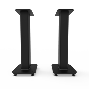 SX26 26" Tall Fillable Speaker Stands with Isolation Feet - Pair | Black
