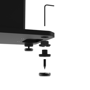 SX26 26" Tall Fillable Speaker Stands with Isolation Feet - Pair | Black