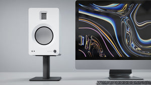 TUK 260W Powered Bookshelf Speakers with Headphone Out, USB Input, Dedicated Phono Pre-amp, Bluetooth - Pair | Matte White