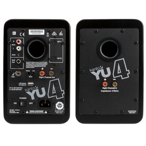 Powered Bookshelf Speakers - 140W | Bluetooth® and Phono Preamp | Pair - Matte Black | Kanto YU4