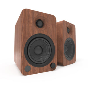 Kanto YU4 Powered Bookshelf Speakers | 140W | Bluetooth® and Phono Preamp | Pair | Walnut