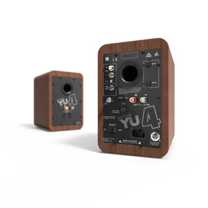 Kanto YU4 Powered Bookshelf Speakers | 140W | Bluetooth® and Phono Preamp | Pair | Walnut