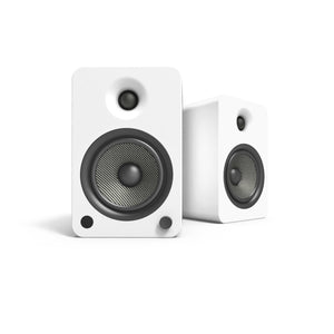 Kanto YU6 Powered Bookshelf Speakers | 200W | Bluetooth® and Phono Preamp | Pair | Matte White