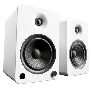Kanto YU6 Powered Bookshelf Speakers | 200W | Bluetooth® and Phono Preamp | Pair | Matte White