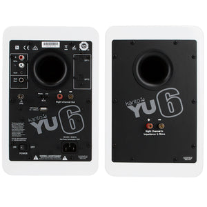 Kanto YU6 Powered Bookshelf Speakers | 200W | Bluetooth® and Phono Preamp | Pair | Matte White