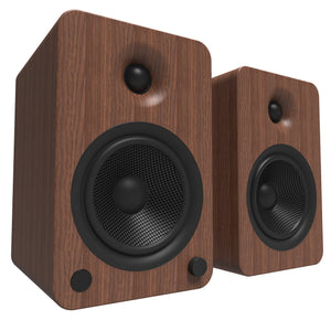 Powered Bookshelf Speakers - 200W | Bluetooth® and Phono Preamp | Pair - Walnut | Kanto YU6