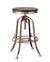Height Adjustable Swivel Bar Stool in Industrial Style (French Brass)