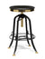 Height Adjustable Swivel Bar Stool in Industrial Style (Gold and Black)