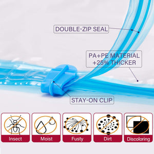 9 Pack Space Saver Vacuum Seal Storage Bag Kit - 2 Large, 5 Medium, and 2 Small