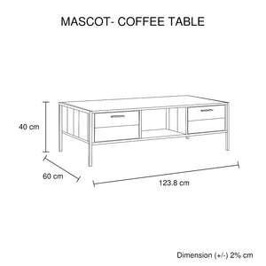 2 Drawers Coffee Table