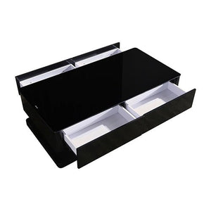 High Gloss Finish Stylish Coffee Table With 4 Drawers Storage
