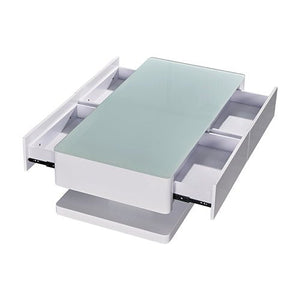 Modern Coffee Table With High Gloss White Finish