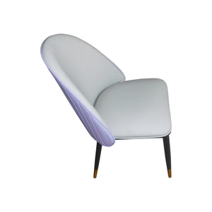 Set of 2 Dining Chairs in Purple with Premium Leatherette and Carbon Steel Frame for Firm Support