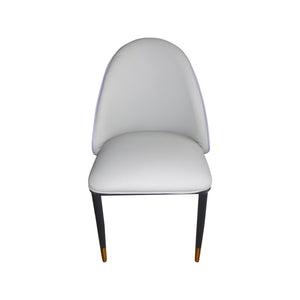 Set of 2 Dining Chairs in Purple with Premium Leatherette and Carbon Steel Frame for Firm Support