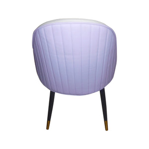 Set of 2 Dining Chairs in Purple with Premium Leatherette and Carbon Steel Frame for Firm Support