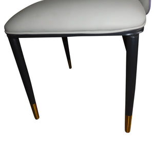 Set of 2 Dining Chairs in Purple with Premium Leatherette and Carbon Steel Frame for Firm Support