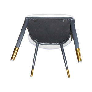 Set of 2 Dining Chairs in Purple with Premium Leatherette and Carbon Steel Frame for Firm Support