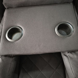 Rhino Black Fabric Electric Recliner Couch - Single Seater