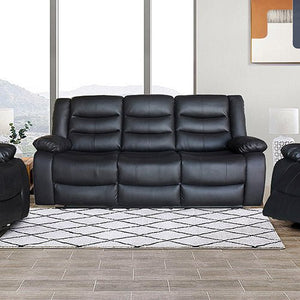 Black 3+1+1 Recliner Sofa Suit