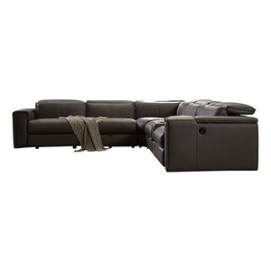 Square Corner Sofa Made From The Finest Genuine Leather - Electric Recliner