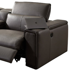Square Corner Sofa Made From The Finest Genuine Leather - Electric Recliner