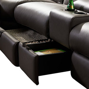 Square Corner Sofa Made From The Finest Genuine Leather - Electric Recliner