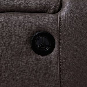 Square Corner Sofa Made From The Finest Genuine Leather - Electric Recliner