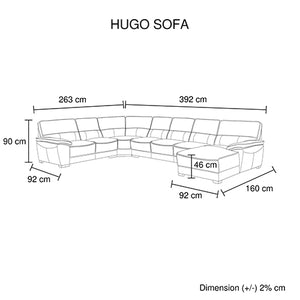 Luxurious 7 Seater Bonded Leather Corner Sofa